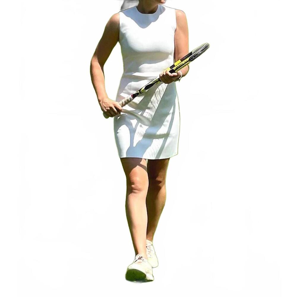 NEW HEDGE taft tennis dress in cream